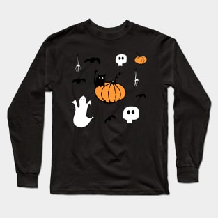 Cute Halloween Cat Long Sleeve T-Shirt